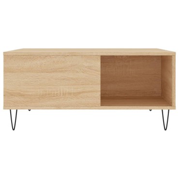 vidaXL Τραπεζάκι Σαλονιού Sonoma Δρυς 80x80x36,5cm Επεξεργασμ. Ξύλο 1 τεμ.