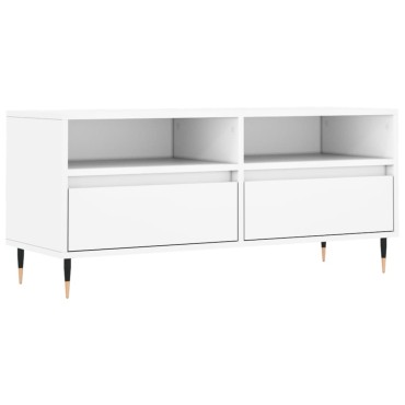 vidaXL Έπιπλο Τηλεόρασης Λευκό 100x34,5x44,5cm Επεξεργασμένο Ξύλο