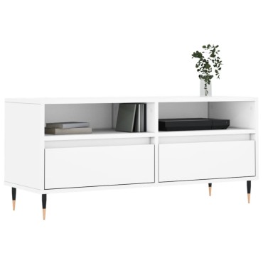 vidaXL Έπιπλο Τηλεόρασης Λευκό 100x34,5x44,5cm Επεξεργασμένο Ξύλο