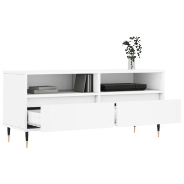 vidaXL Έπιπλο Τηλεόρασης Λευκό 100x34,5x44,5cm Επεξεργασμένο Ξύλο