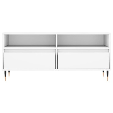 vidaXL Έπιπλο Τηλεόρασης Λευκό 100x34,5x44,5cm Επεξεργασμένο Ξύλο