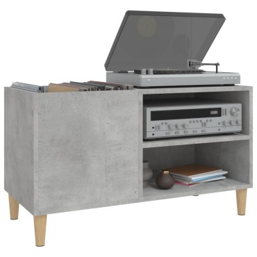 vidaXL Δισκοθήκη Γκρι Σκυροδέματος 84,5x38x48cm Επεξεργασμένο Ξύλο 1 τεμ.
