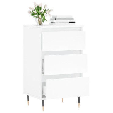 vidaXL Συρταριέρα Λευκή 40x35x70cm από Επεξεργασμένο Ξύλο 1 τεμ.