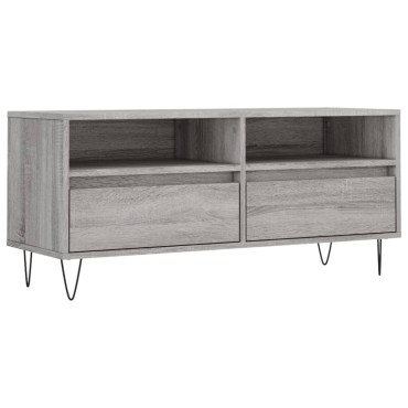 vidaXL Έπιπλο Τηλεόρασης Γκρι Sonoma 100x34,5x44,5cm Επεξεργ. Ξύλο