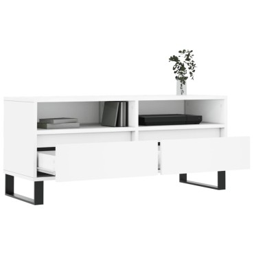 vidaXL Έπιπλο Τηλεόρασης Λευκό 100x34,5x44,5cm Επεξεργασμένο Ξύλο