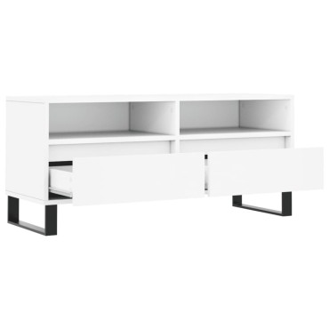 vidaXL Έπιπλο Τηλεόρασης Λευκό 100x34,5x44,5cm Επεξεργασμένο Ξύλο