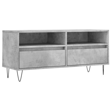 vidaXL Έπιπλο Τηλεόρασης Γκρι Σκυρ. 100x34,5x44,5cm Επεξ. Ξύλο