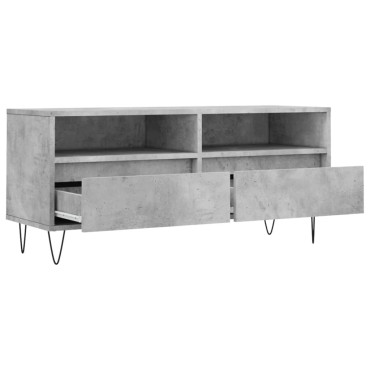 vidaXL Έπιπλο Τηλεόρασης Γκρι Σκυρ. 100x34,5x44,5cm Επεξ. Ξύλο