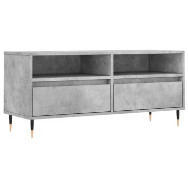 vidaXL Έπιπλο Τηλεόρασης Γκρι Σκυρ. 100x34,5x44,5cm Επεξ. Ξύλο