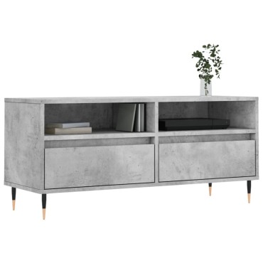 vidaXL Έπιπλο Τηλεόρασης Γκρι Σκυρ. 100x34,5x44,5cm Επεξ. Ξύλο