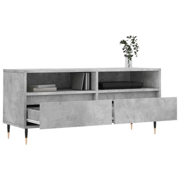 vidaXL Έπιπλο Τηλεόρασης Γκρι Σκυρ. 100x34,5x44,5cm Επεξ. Ξύλο