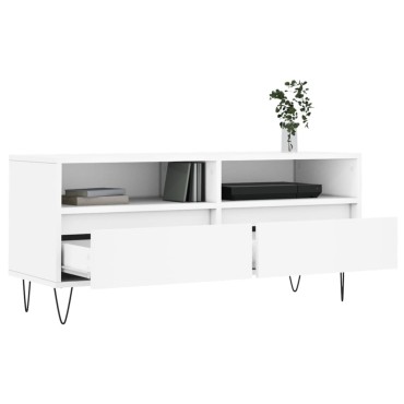 vidaXL Έπιπλο Τηλεόρασης Λευκό 100x34,5x44,5cm Επεξεργασμένο Ξύλο