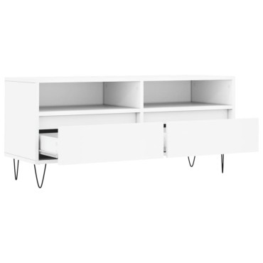 vidaXL Έπιπλο Τηλεόρασης Λευκό 100x34,5x44,5cm Επεξεργασμένο Ξύλο