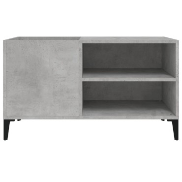 vidaXL Δισκοθήκη Γκρι Σκυροδέματος 84,5x38x48cm Επεξεργασμένο Ξύλο 1 τεμ.