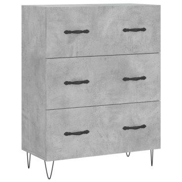 vidaXL Ντουλάπι Γκρι Σκυροδέματος 69,5x34x90cm Επεξεργασμένο Ξύλο 1 τεμ.