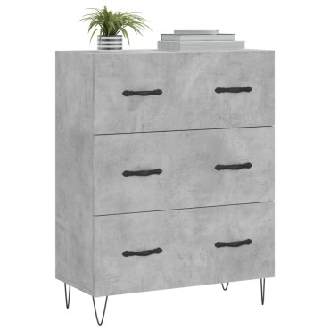 vidaXL Ντουλάπι Γκρι Σκυροδέματος 69,5x34x90cm Επεξεργασμένο Ξύλο 1 τεμ.