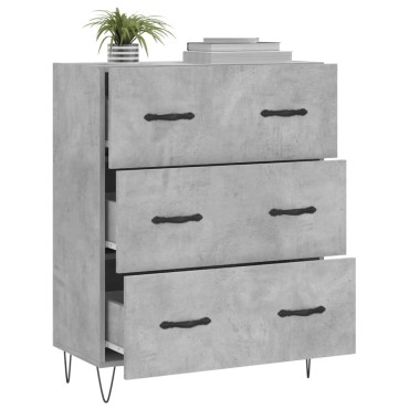 vidaXL Ντουλάπι Γκρι Σκυροδέματος 69,5x34x90cm Επεξεργασμένο Ξύλο 1 τεμ.