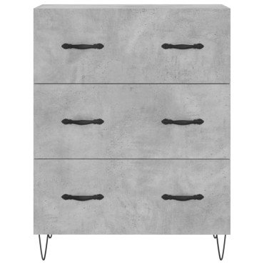 vidaXL Ντουλάπι Γκρι Σκυροδέματος 69,5x34x90cm Επεξεργασμένο Ξύλο 1 τεμ.