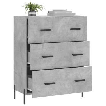 vidaXL Ντουλάπι Γκρι Σκυροδέματος 69,5x34x90cm Επεξεργασμένο Ξύλο 1 τεμ.