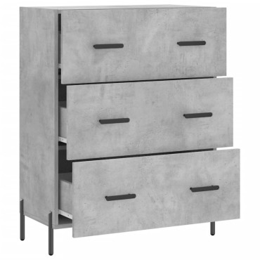 vidaXL Ντουλάπι Γκρι Σκυροδέματος 69,5x34x90cm Επεξεργασμένο Ξύλο 1 τεμ.