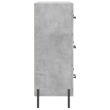 vidaXL Ντουλάπι Γκρι Σκυροδέματος 69,5x34x90cm Επεξεργασμένο Ξύλο 1 τεμ.