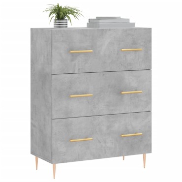 vidaXL Ντουλάπι Γκρι Σκυροδέματος 69,5x34x90cm Επεξεργασμένο Ξύλο 1 τεμ.