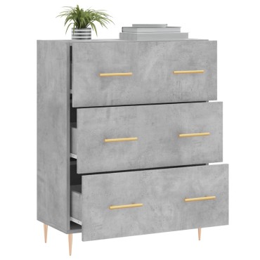 vidaXL Ντουλάπι Γκρι Σκυροδέματος 69,5x34x90cm Επεξεργασμένο Ξύλο 1 τεμ.