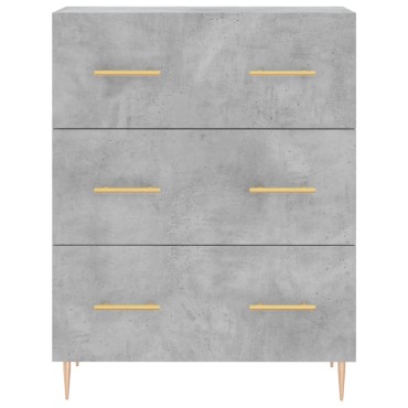 vidaXL Ντουλάπι Γκρι Σκυροδέματος 69,5x34x90cm Επεξεργασμένο Ξύλο 1 τεμ.