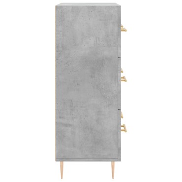 vidaXL Ντουλάπι Γκρι Σκυροδέματος 69,5x34x90cm Επεξεργασμένο Ξύλο 1 τεμ.