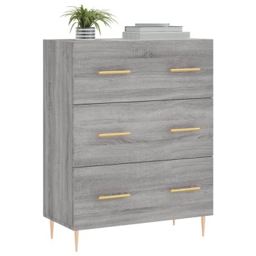 vidaXL Ντουλάπι Γκρι Sonoma 69,5x34x90cm από Επεξεργασμένο Ξύλο 1 τεμ.