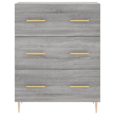 vidaXL Ντουλάπι Γκρι Sonoma 69,5x34x90cm από Επεξεργασμένο Ξύλο 1 τεμ.