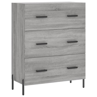 vidaXL Ντουλάπι Γκρι Sonoma 69,5x34x90cm από Επεξεργασμένο Ξύλο 1 τεμ.