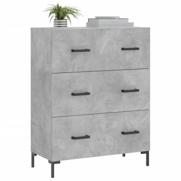 vidaXL Ντουλάπι Γκρι Σκυροδέματος 69,5x34x90cm Επεξεργασμένο Ξύλο 1 τεμ.