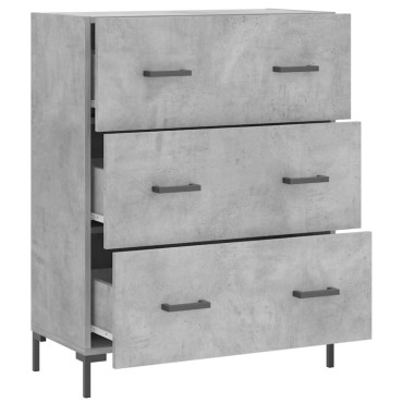 vidaXL Ντουλάπι Γκρι Σκυροδέματος 69,5x34x90cm Επεξεργασμένο Ξύλο 1 τεμ.