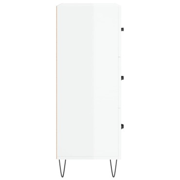 vidaXL Ντουλάπι Γυαλιστερό Λευκό 69,5x34x90cm Επεξεργασμένο Ξύλο 1 τεμ.