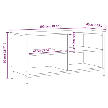 vidaXL Έπιπλο Τηλεόρασης Καπνιστή Δρυς 100x40x50cm Επεξ. Ξύλο