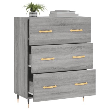 vidaXL Ντουλάπι Γκρι Sonoma 69,5x34x90cm από Επεξεργασμένο Ξύλο 1 τεμ.
