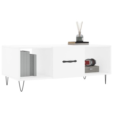 vidaXL Τραπεζάκι Σαλονιού Λευκό 102x50x40cm από Επεξεργασμένο Ξύλο 1 τεμ.