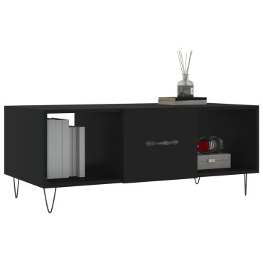 vidaXL Τραπεζάκι Σαλονιού Μαύρο 102x50x40cm από Επεξεργασμένο Ξύλο 1 τεμ.