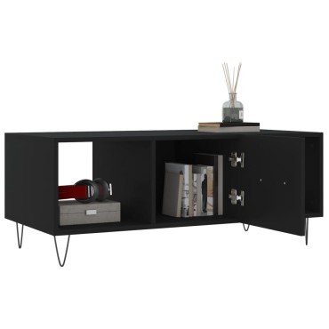 vidaXL Τραπεζάκι Σαλονιού Μαύρο 102x50x40cm από Επεξεργασμένο Ξύλο 1 τεμ.