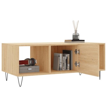 vidaXL Τραπεζάκι Σαλονιού Sonoma Δρυς 102x50x40cm από Επεξεργ. Ξύλο 1 τεμ.