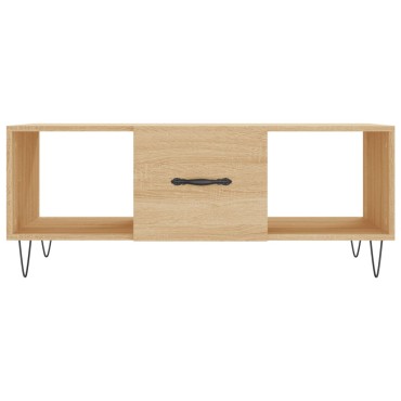 vidaXL Τραπεζάκι Σαλονιού Sonoma Δρυς 102x50x40cm από Επεξεργ. Ξύλο 1 τεμ.