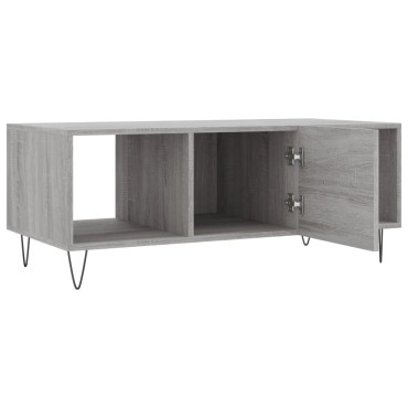 vidaXL Τραπεζάκι Σαλονιού Γκρι Sonoma 102x50x40cm Επεξεργασμένο Ξύλο 1 τεμ.