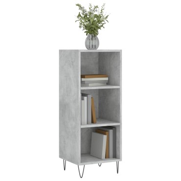 vidaXL Ντουλάπι Γκρι Σκυροδέματος 34,5x32,5x90cm Επεξεργασμένο Ξύλο 1 τεμ.