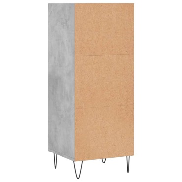 vidaXL Ντουλάπι Γκρι Σκυροδέματος 34,5x32,5x90cm Επεξεργασμένο Ξύλο 1 τεμ.