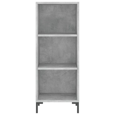 vidaXL Ντουλάπι Γκρι Σκυροδέματος 34,5x32,5x90cm Επεξεργασμένο Ξύλο 1 τεμ.