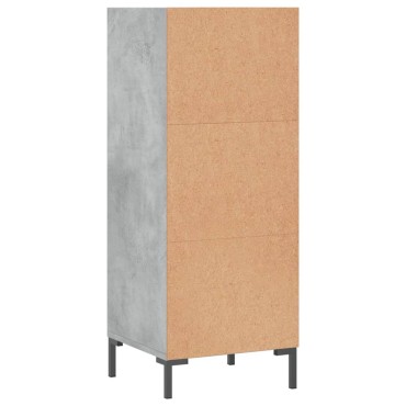 vidaXL Ντουλάπι Γκρι Σκυροδέματος 34,5x32,5x90cm Επεξεργασμένο Ξύλο 1 τεμ.