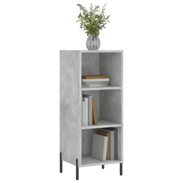 vidaXL Ντουλάπι Γκρι Σκυροδέματος 34,5x32,5x90cm Επεξεργασμένο Ξύλο 1 τεμ.