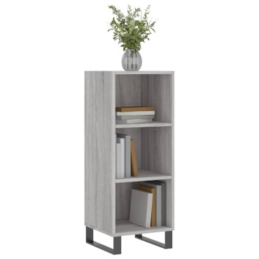 vidaXL Ντουλάπι Γκρι sonoma 34,5x32,5x90cm από Επεξεργασμένο Ξύλο 1 τεμ.