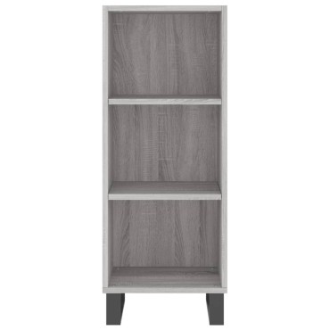 vidaXL Ντουλάπι Γκρι sonoma 34,5x32,5x90cm από Επεξεργασμένο Ξύλο 1 τεμ.